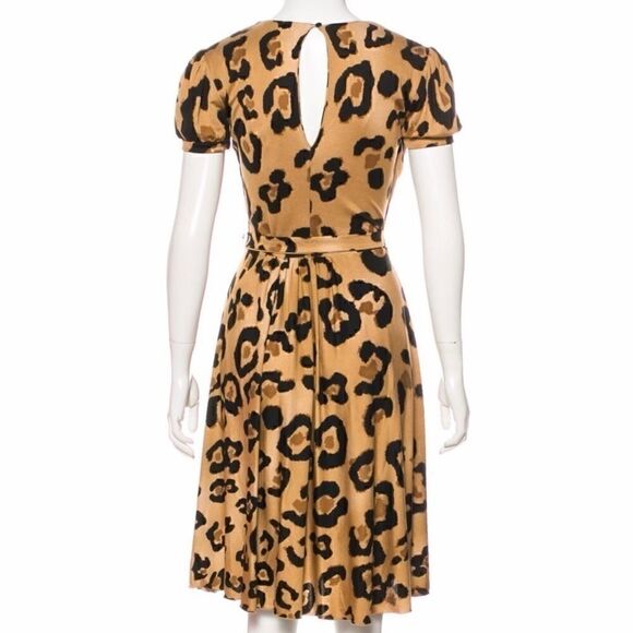 Blumarine Silk Leopard Print Dress, size 42 - Picture 3 of 3